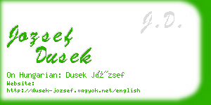 jozsef dusek business card